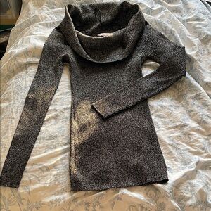 Candie's Metallic Cowl Neck Sweater